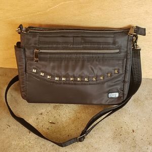 Black Studded Lug Pacer Crossbody